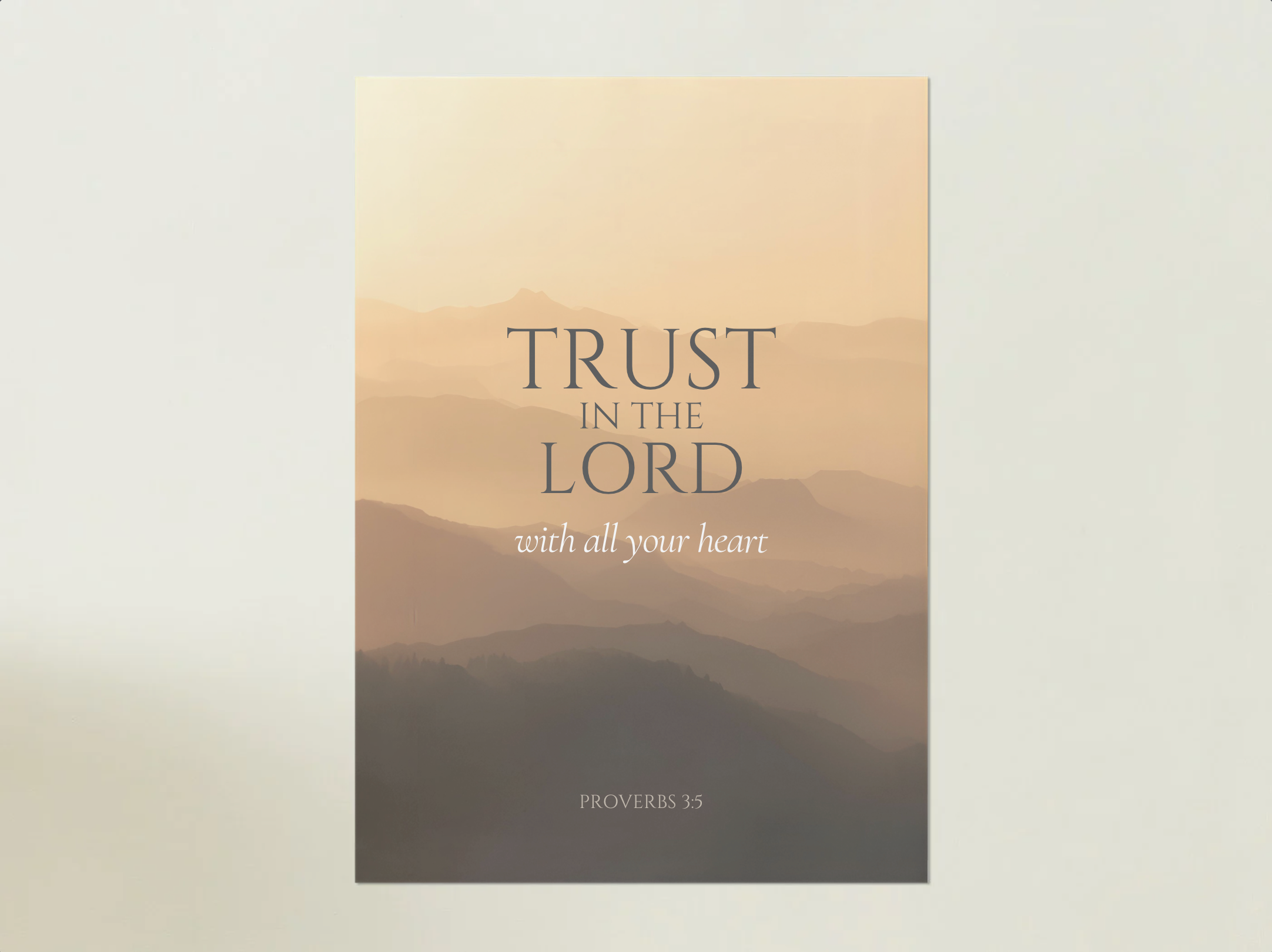 Trust in the Lord – Proverbs 3:5 | Minimalist Christian Wall Art Printable