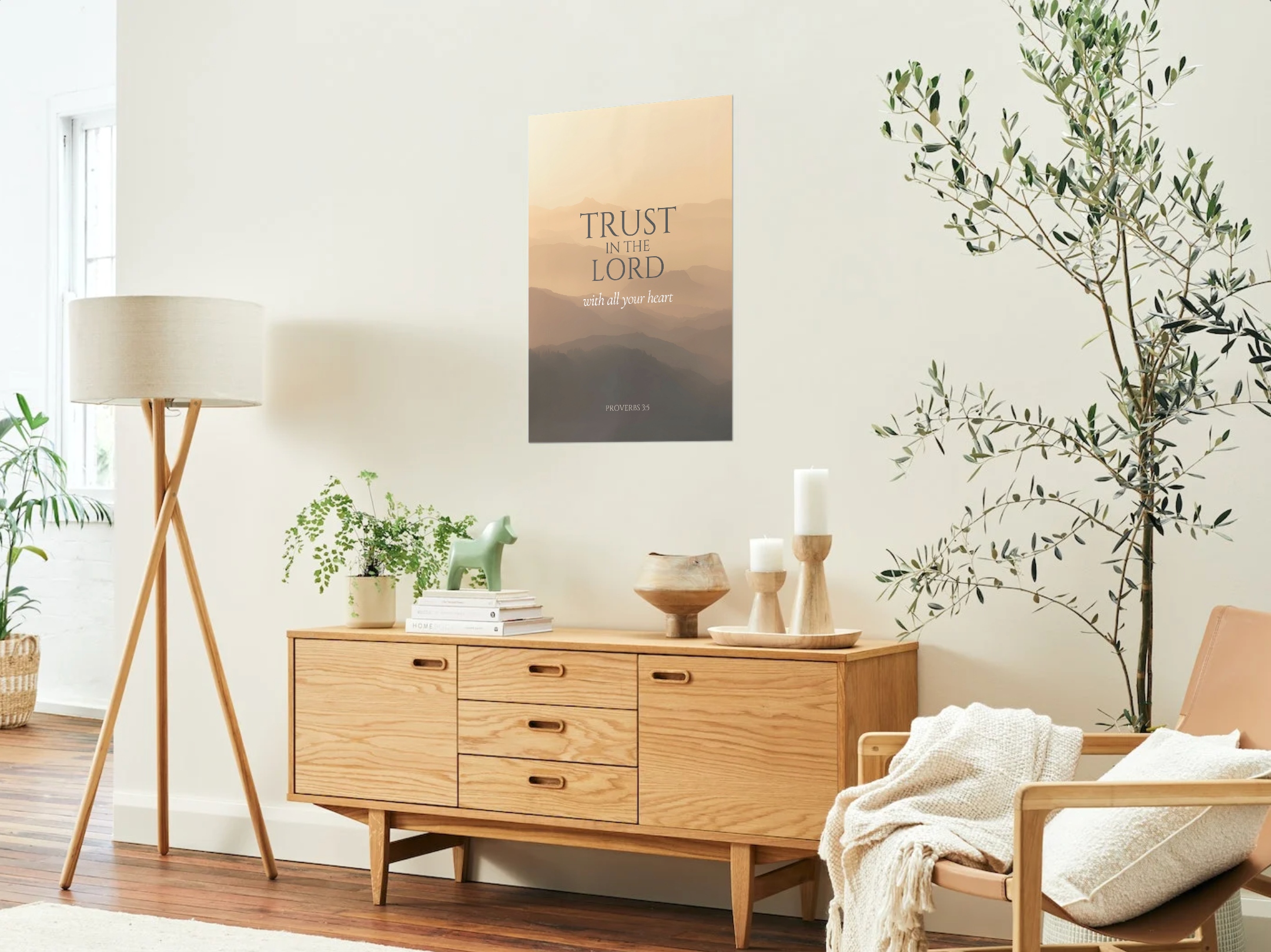Trust in the Lord – Proverbs 3:5 | Minimalist Christian Wall Art Printable