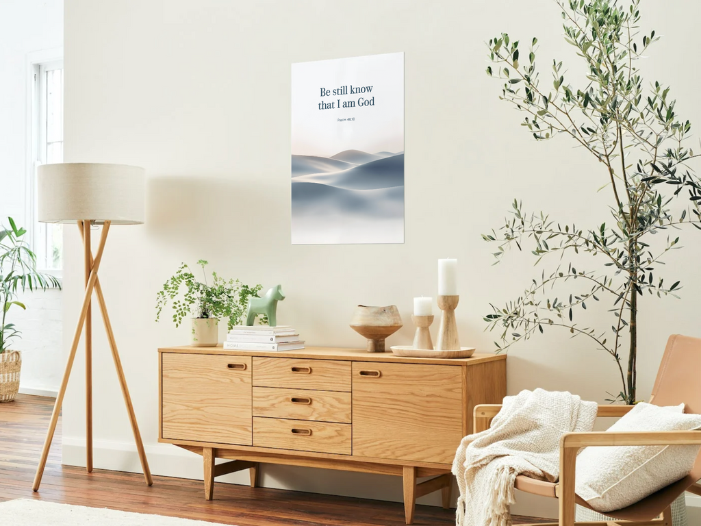Be Still Psalm 46:10 | Minimalist Christian Wall Art Printable