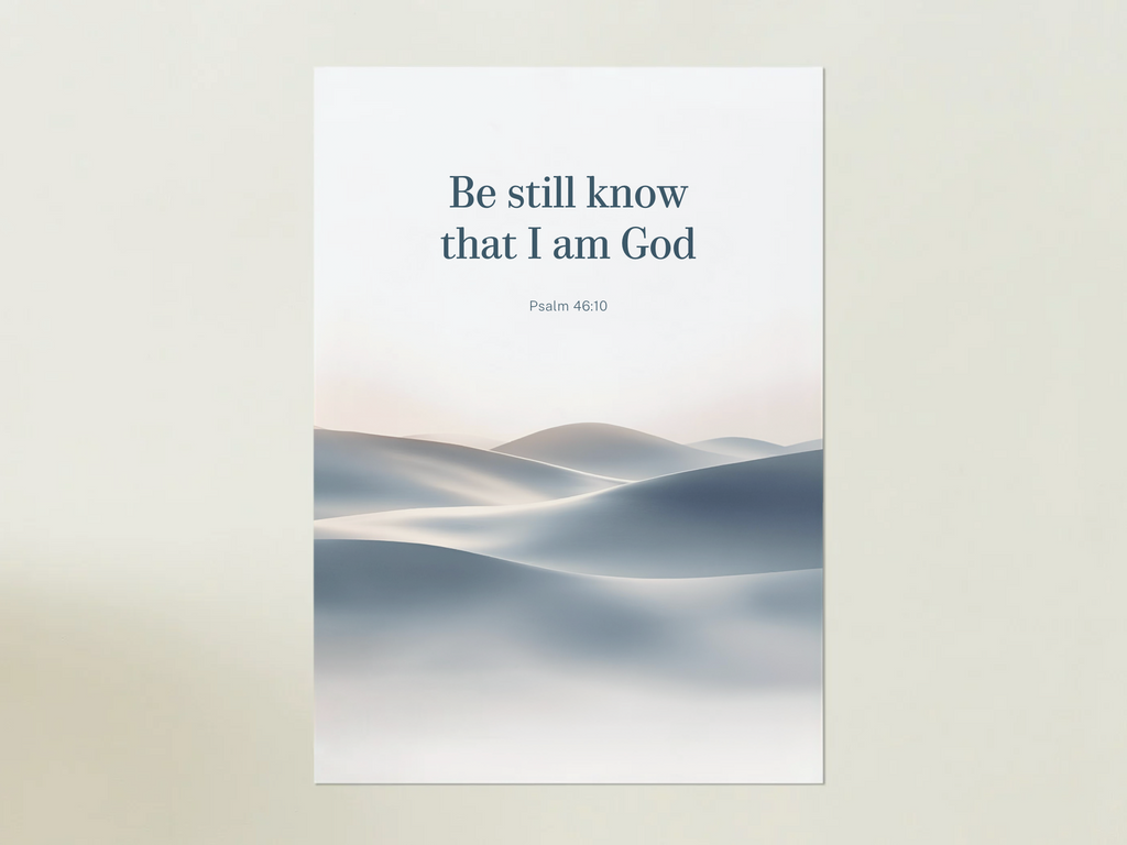 Be Still Psalm 46:10 | Minimalist Christian Wall Art Printable